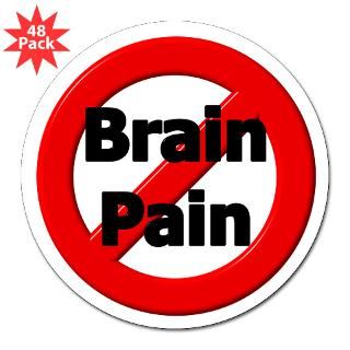 No Brain No Pain 3 Lapel Sticker (48 pk) for $30.00