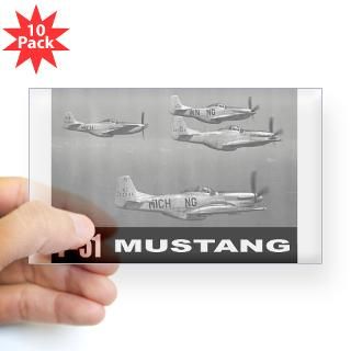 51 Mustang Rectangle Sticker 10 pk) for $30.00
