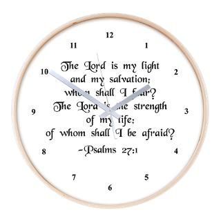 The Lord is my light Wall Clock for $54.50
