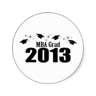 Classic Graduation Address Label (Black) Round Sticker