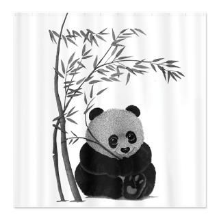Panda Bear Shower Curtains  Custom Themed Panda Bear Bath Curtains