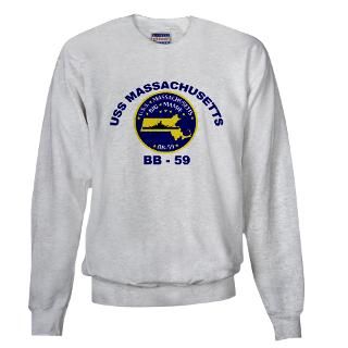 Forces Sweatshirts & Hoodies  USS Massachusetts BB 59 Sweatshirt