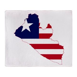 Liberia Flag and Map Stadium Blanket for $59.50
