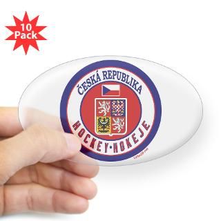 CZ Czech Rep Ice Hockey Oval Sticker (10 pk) for $30.00