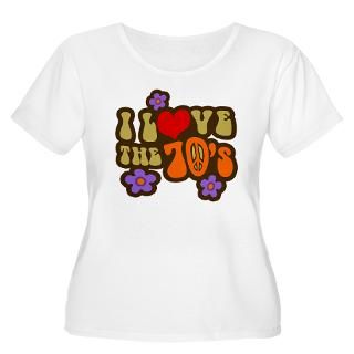Love The 70s Womens Plus Size Scoop Neck T Shi