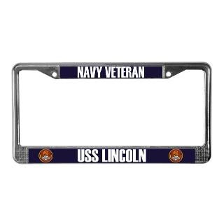 Abe Lincoln Car Accessories  CVN 72 USS Lincoln License Plate Frame