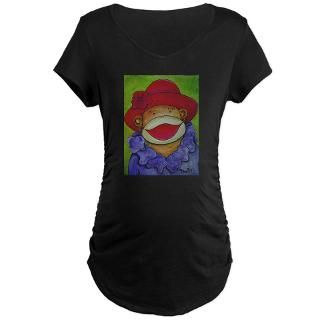 red hat sock monkey maternity dark t shirt $ 29 79