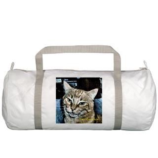 Animals Gifts  Animals Bags  Blue Tabby Cat Portrait Gym Bag