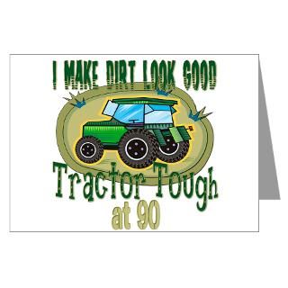 90 Gifts  90 Greeting Cards  Tractor Tough 90th Greeting Card
