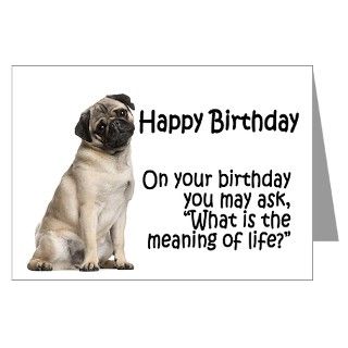 Animal Gifts  Animal Greeting Cards  Funny Pug Birthday Card