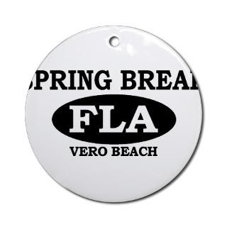spring break vero beach flor ornament round $ 8 91