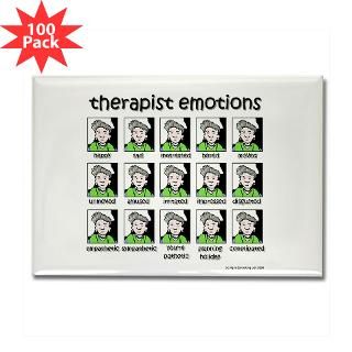 and Entertaining  therapist emotions Rectangle Magnet (100 pack