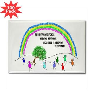 and Entertaining  Respect Diversity Rectangle Magnet (100 pack