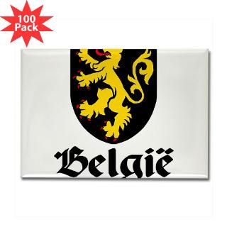 and Entertaining  Belgium Heraldic Rectangle Magnet (100 pack