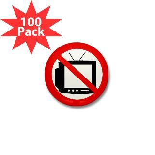 Anti TV Mini Button (100 pack)  Progressive Buttons and Magnets