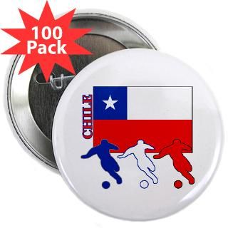 Chile Gifts  Chile Buttons  Chile Soccer 2.25 Button (100 pack)