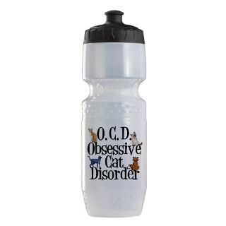 Cat Crazy Gifts  Cat Crazy Water Bottles  Obsessive Cat Disorder