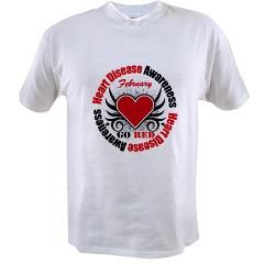 Heart Disease Feb Month T Shirt by shop4awareness