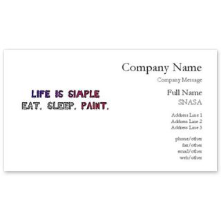 Life is simple Business Cards by Admin_CP2909619  510888716