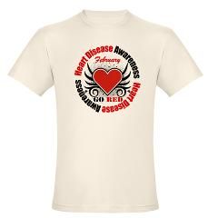 Heart Disease Feb Month Organic Mens Fitted T Shirt