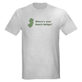 Beach Badge  Funny New Jersey T shirts (Slogans)