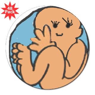 Baby in Belly 3 Lapel Sticker (48 pk)