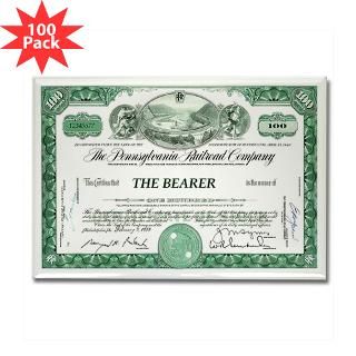 prr 1959 stock certificate rectangle magnet 100 p $ 147 99