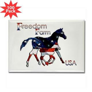 Freedom Farm USA Rectangle Magnet (100 pack)