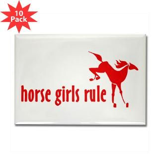 Horse Girls Rule (black or red)  Fantasy Horse Art T Shirts + Gifts