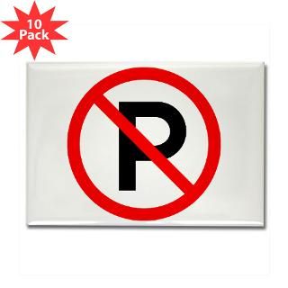 No Parking Sign   Rectangle Magnet (100 pack)