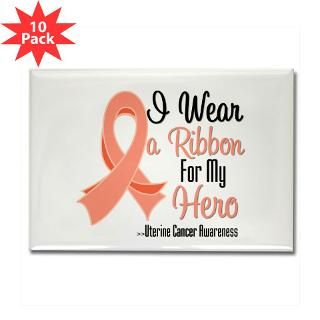 Wear a Ribbon For My Hero Uterine Cancer Shirts  Shirts 4 Cancer
