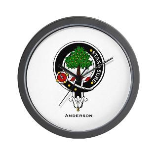 Anderson Family Crest Clock  Buy Anderson Family Crest Clocks