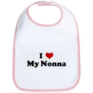 Heart Gifts  I Heart Baby Bibs  I Love My Nonna Bib