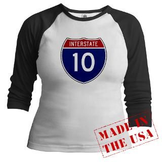 Interstate Highway 10  Symbols on Stuff T Shirts Stickers Hats and