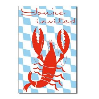 Gifts  Postcards  Lobster Invitation Postcards (Package of 8)