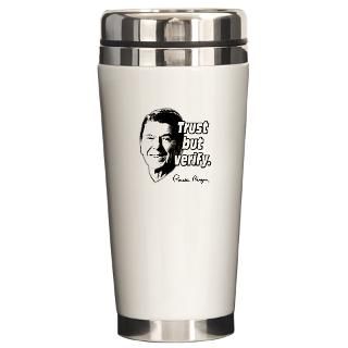 Ronald Reagan Quote Trust But Verify Travel Mug