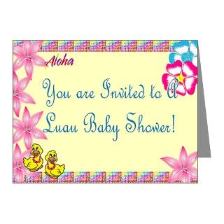 Baby Shower Note Cards  Luau Ducky Baby Shower Invitations (Pk of 20