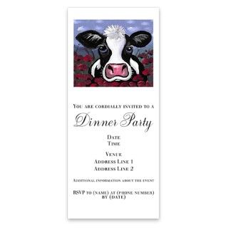 Holstein Cow Poppy Field Invitations by Admin_CP6192592