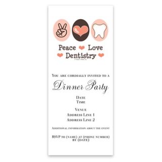 Peace Love Dentistry Dentist Invitations by Admin_CP8437408  512545295