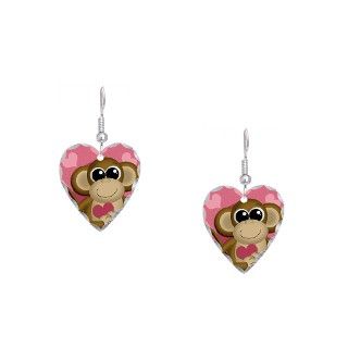 Adorable Gifts  Adorable Jewelry  Love Monkey Earring Heart Charm