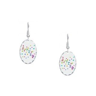 Autism Gifts  Autism Jewelry  Autism Earring Oval Charm