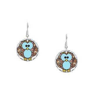 Animals Gifts  Animals Jewelry  Country Rose Owl Earring Circle