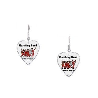Band Gifts > Band Jewelry > Marching Band Easier Earring Heart Charm