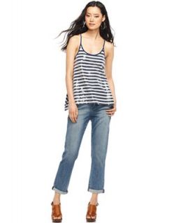 DKNY Jeans Petite Sleeveless Striped Top & Soho Skinny Jeans