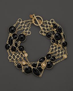 Bracelet With Diamonds and Black Enamel, .10 ct. t.w.