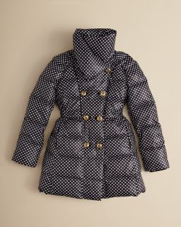 Couture Girls Mini Check Puffer Coat   Sizes 6 14