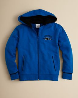 Lacoste Boys Full Zip Hooded Sweatshirt   Sizes 4 16