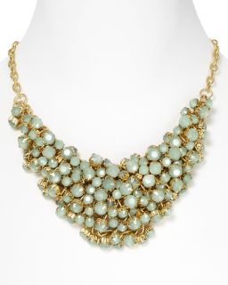 Aqua Mint Green Cluster Bead Necklace, 17