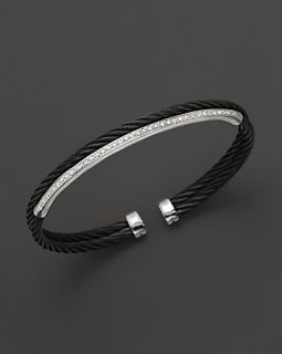 Noir Collection Nautical Cable Bangle, .19 ct. t.w.