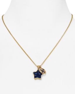 Drusy Star Pendant and Daisy Charm Necklace, 18